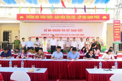 Vơi đi nỗi lo mất an toàn vệ sinh thực phẩm tại cổng trường