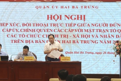 Quận Hai Bà Trưng: thực hiện nghiêm đối thoại giữa người đứng đầu với Nhân dân