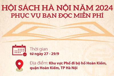 Hội sách Hà Nội năm 2024 phục vụ bạn đọc miễn phí