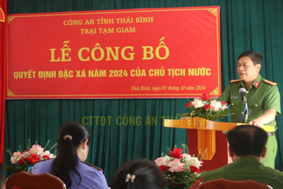 Thái Bình: công bố quyết định đặc xá cho các phạm nhân