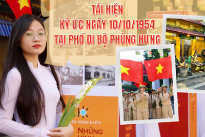 Ấn tượng “Ký ức Hà Nội” tại không gian bích hoạ Phùng Hưng