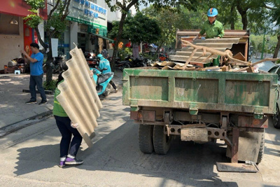 Chung tay đảm bảo vệ sinh môi trường kỷ niệm 70 năm Giải phóng Thủ đô