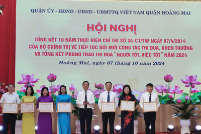 Hoàng Mai: khen thưởng tập thể, cá nhân phong trào thi đua “Người tốt, việc tốt”