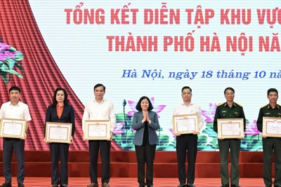 Tổng kết diễn tập Khu vực phòng thủ Thành phố Hà Nội năm 2024