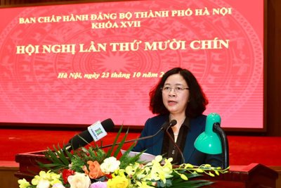 Bí thư Thành ủy phát biểu khai mạc Hội nghị Ban Chấp hành Đảng bộ TP Hà Nội lần thứ 19