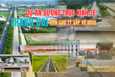 Đường trục phát triển kinh tế huyện Thanh Oai hơn 500 tỷ sắp về đích