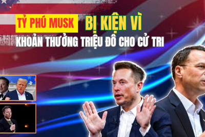 Tỷ phú Elon Musk bị kiện vì khoản thưởng triệu đô cho cử tri