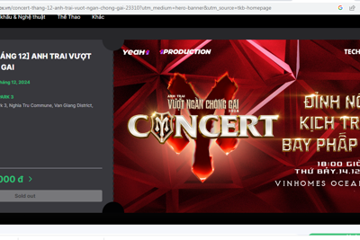 Website bán vé concert Anh trai vượt ngàn chông gai bị sập