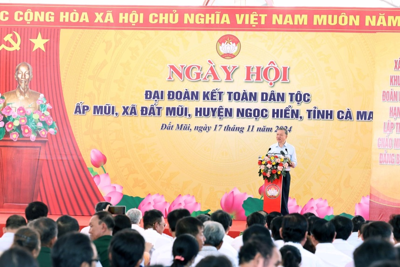 Tổng Bí thư Tô Lâm dự Ngày hội Đại đoàn kết tại Đất Mũi 