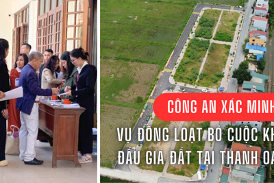 Công an xác minh vụ đồng loạt bỏ cuộc khi đấu giá đất tại Thanh Oai