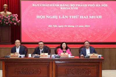 Khai mạc Hội nghị lần thứ 20 Ban Chấp hành Đảng bộ TP Hà Nội, xem xét nhiều nội dung quan trọng