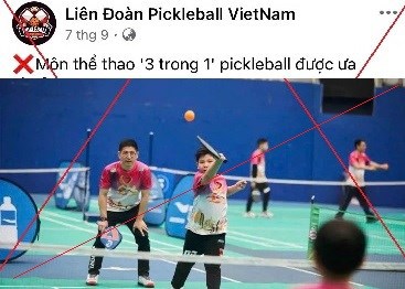 Cảnh báo các trang facebook giả mạo “Liên đoàn Pickleball Việt Nam” để lừa đảo