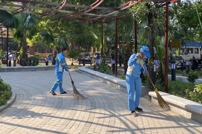 Cao điểm ra quân đảm bảo vệ sinh môi trường tại quận Đống Đa