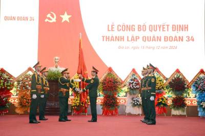  Bộ Quốc phòng thành lập mới Quân đoàn 34