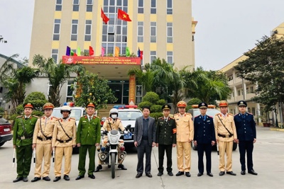 Huyện Thanh Oai ra quân đảm bảo an ninh trật tự dịp Tết 2025