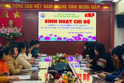 Huyện Thanh Trì: nghiêm túc triển khai đợt sinh hoạt chính trị về kỷ nguyên mới