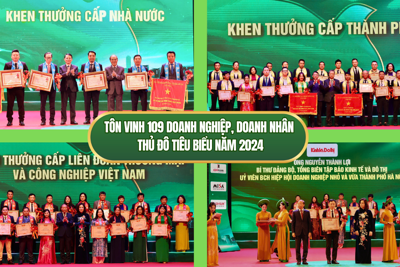 Tôn vinh 109 doanh nghiệp, doanh nhân Thủ đô tiêu biểu năm 2024