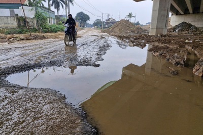 Hà Tĩnh: người dân gặp khó khi lưu thông trên đường ĐH.36