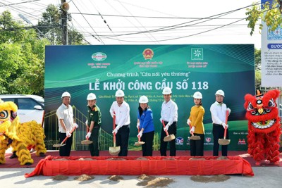 Nhựa Tiền Phong khởi công Cầu nối yêu thương số 118 tại Hậu Giang