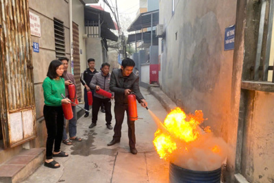 Công an huyện Thường Tín tăng cường tuyên truyền phòng ngừa hỏa hoạn dịp cuối năm