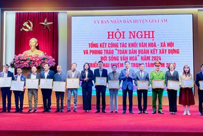 Huyện Gia Lâm: 96,25% số hộ đạt danh hiệu “Gia đình văn hóa”