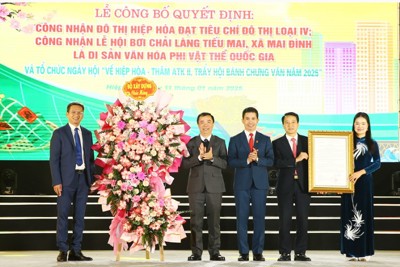 Bắc Giang: huyện Hiệp Hòa được công nhận là đô thị loại IV