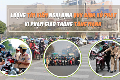 Lượng tìm kiếm nghị định quy định xử phạt vi phạm giao thông tăng mạnh