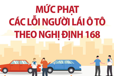 Chi tiết mức phạt các lỗi người lái ô tô theo Nghị định 168