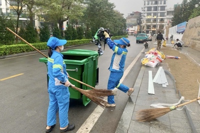 Tăng cường đảm bảo vệ sinh môi trường dịp Tết Nguyên đán 2025 tại Đống Đa