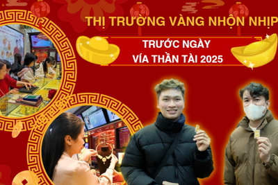 Nhộn nhịp thị trường vàng cầu may, giá quay đầu giảm mạnh