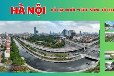 Hà Nội lấy nước từ hồ Tây để bổ cập cho sông Tô Lịch