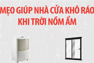 Bí quyết giữ nhà cửa khô ráo khi trời nồm ẩm