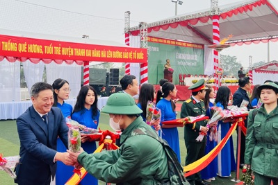 161 tân binh Thanh Oai tràn đầy khí thế, sẵn sàng lên đường làm nhiệm vụ