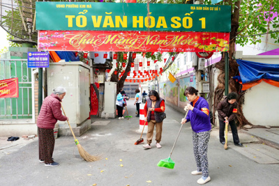 Hiệu quả từ sự chung tay giữ gìn ngõ phố sạch, đẹp ở quận Ba Đình