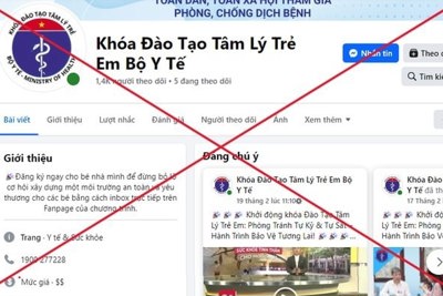 Mạo danh Bộ Y tế mở khóa đào tạo tâm lý trẻ em