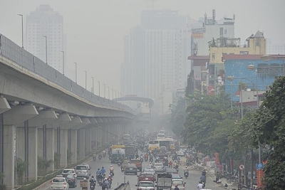 Ngày cuối tuần chất lượng không khí tại Hà Nội ở mức xấu