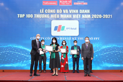 FPT Retail lọt top 100 Thương hiệu mạnh Việt Nam