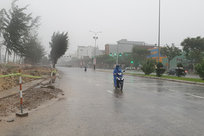 Bão số 5 đã gây mưa to tại Đà Nẵng
