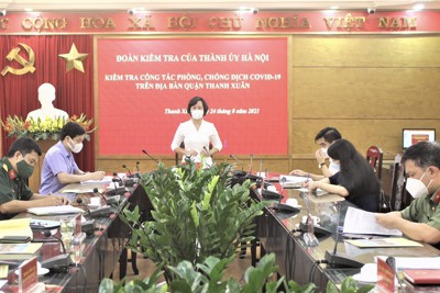 Trưởng ban Tuyên giáo Thành ủy Bùi Huyền Mai: Quận Thanh Xuân tiếp tục rà soát, không bỏ sót đối tượng cần hỗ trợ
