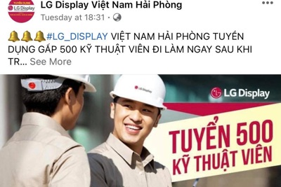 Samsung, LG tuyển dụng hàng nghìn nhân sự ở Việt Nam