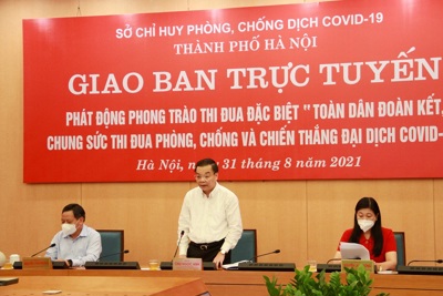 Chủ tịch UBND TP Hà Nội phát động phong trào thi đua đặc biệt “Toàn dân đoàn kết, chung sức thi đua phòng, chống và chiến thắng đại dịch Covid-19"