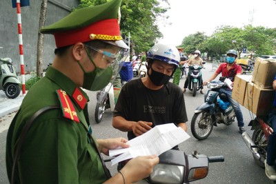 Công an TP Hà Nội thông báo chính thức thủ tục cấp giấy đi đường trong vùng 1