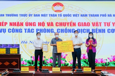 Doanh nhân Đỗ Quang Hiển tặng Hà Nội kit xét nghiệm Covid-19 trị giá 6 triệu Euro
