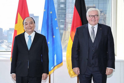 Chủ tịch nước Nguyễn Xuân Phúc gặp Tổng thống Đức Frank-Walter Steinmeier