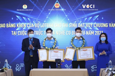 Vinh danh 2 sinh viên giành Huy chương Vàng thi nghề Cơ điện tử Châu Á – Thái Bình Dương