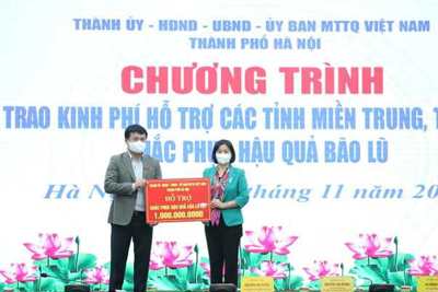Hà Nội hỗ trợ 7 tỉnh miền Trung, Tây Bắc khắc phục hậu quả mưa lũ