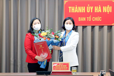 Bà Triệu Thị Ngọc được bổ nhiệm làm Phó Trưởng ban Tổ chức Thành ủy Hà Nội