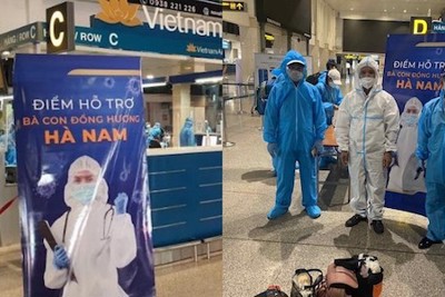Hà Nam đón 254 công dân tại TP Hồ Chí Minh về quê bằng máy bay