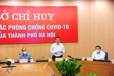 Bí thư Thành ủy Hà Nội Đinh Tiến Dũng:  Sẽ quyết định các biện pháp phòng, chống dịch mạnh mẽ từ sớm nhằm ngăn chặn tốc độ lây lan