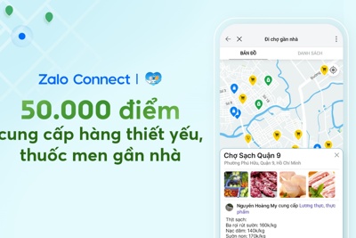 Có hơn 50.000 điểm cung cấp hàng thiết yếu trên Zalo Connect